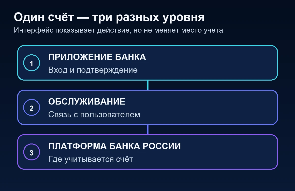 Три уровня доступа к счёту цифрового рубля: приложение, обслуживание и платформа